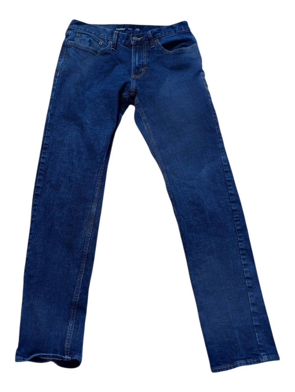 Men's Jeans Straight Leg Basic Old Navy Slim Flex Dark Wash Pants 32/34